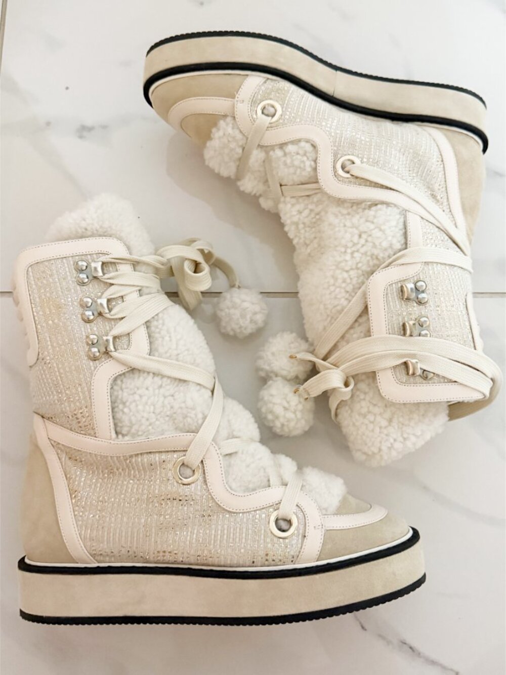 Nicholas Kirkwood Fleece Lined Kira Moon Boots Sz 8 w/ Box - Picture 4 of 11